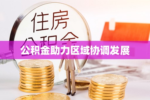 中心公积金助力区域协调发展